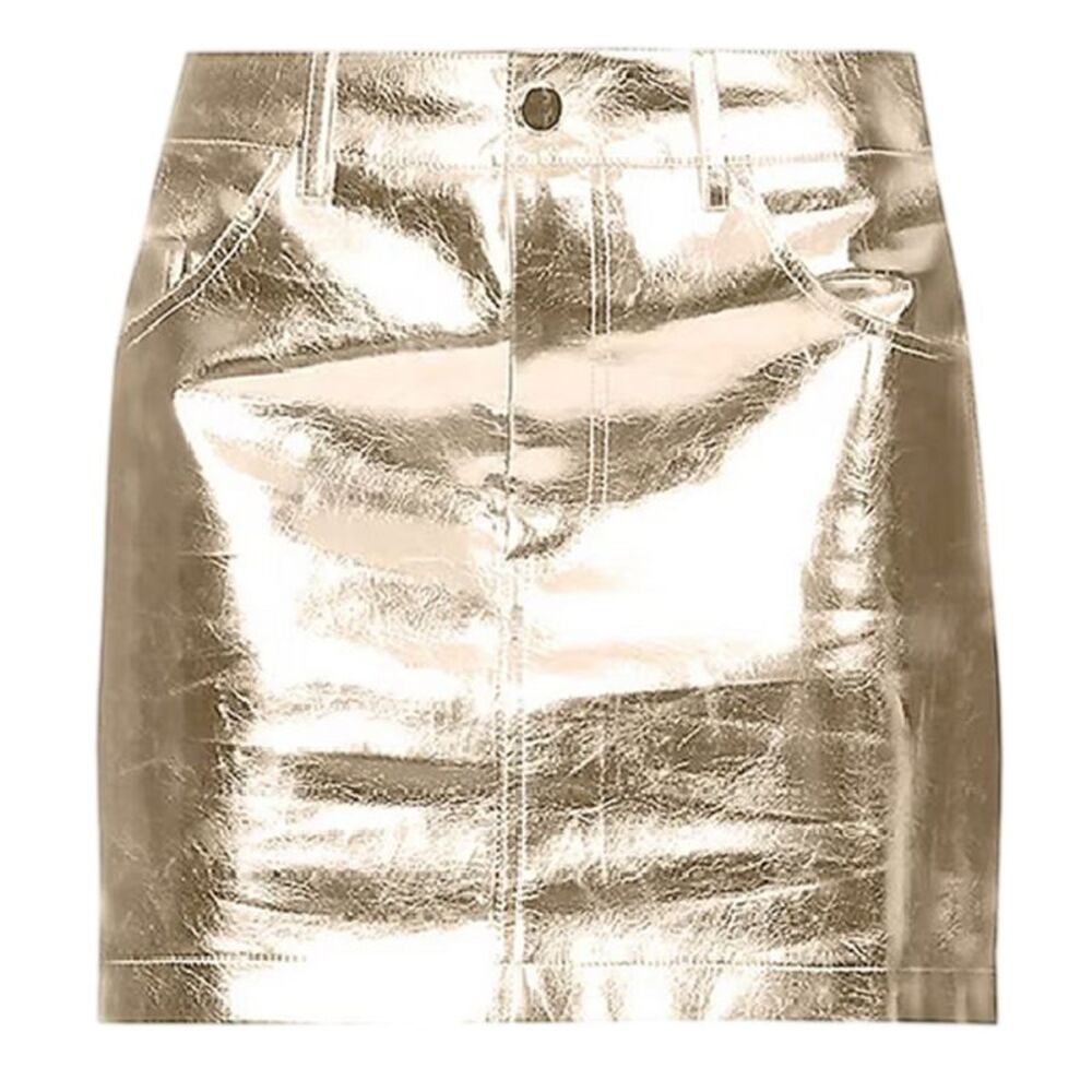 AmyLynn Womens/Ladies Milena Lupe Y2K Mini Skirt / Gold